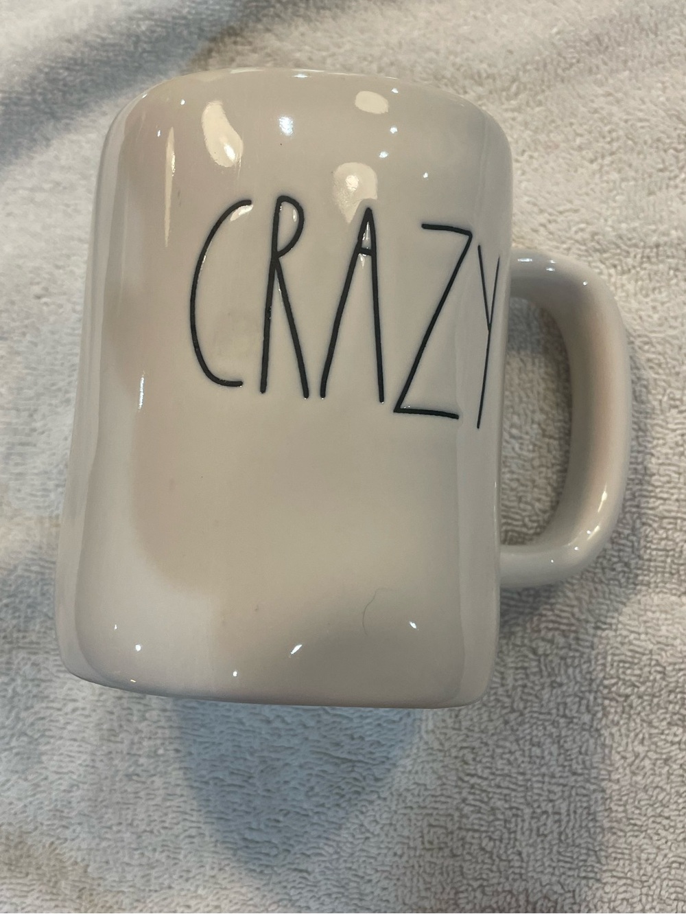 RAE DUNN Classic coffee mug "CRAZY"